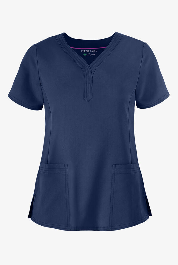 Blusa m&eacute;dica Healing Hands Purple Label Jane STRETCH con 2 bolsillos para mujer - Navy - 1