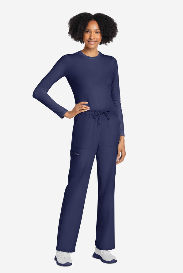 Pantal&oacute;n m&eacute;dico Cherokee Workwear Originals Ultra estilo cargo con piernas rectas y 4 bolsillos para mujer - Navy - 5