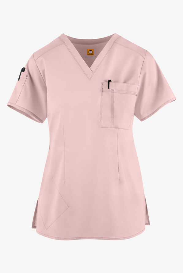 WonderWink WonderFlex Women's 4Pocket STRETCH Tuck In VNeck Scrub Top