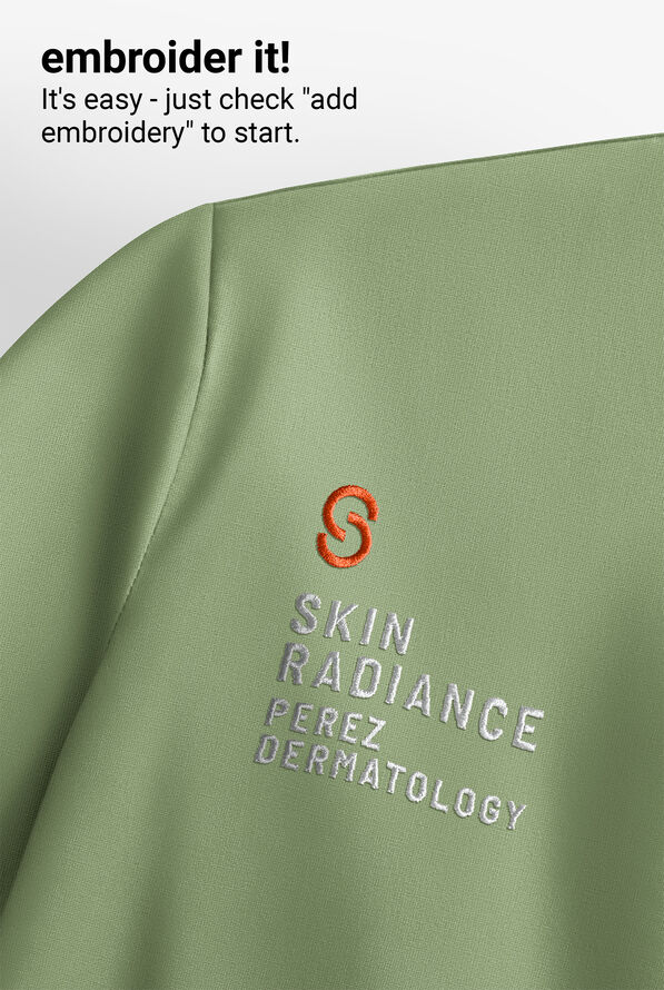 Blusa m&eacute;dica Skechers by Barco MotionTech Trek STRETCH con cuello redondo con cremallera y 2 bolsillos para mujer - Field Green - 6