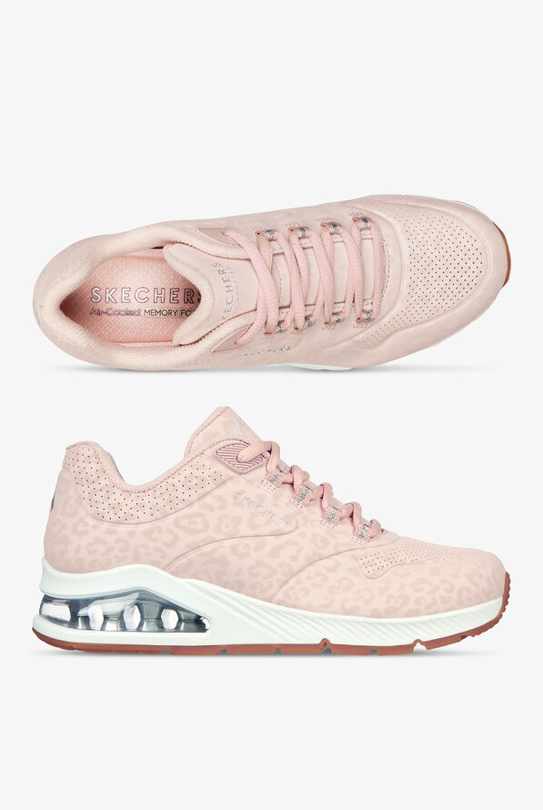Skechers Street Women's Leopard Durabuck Blush Athletic Lace Up Nursing Shoes - null - 1