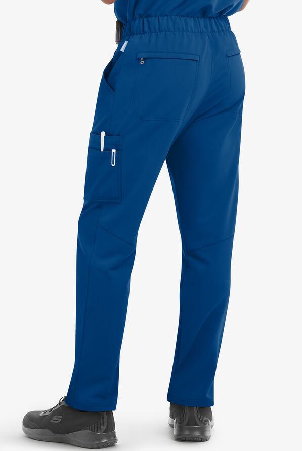 MOVEMENT by Butter-Soft Hadar Men's 9-Pocket Cargo STRETCH Scrub Pants - Royal - 2