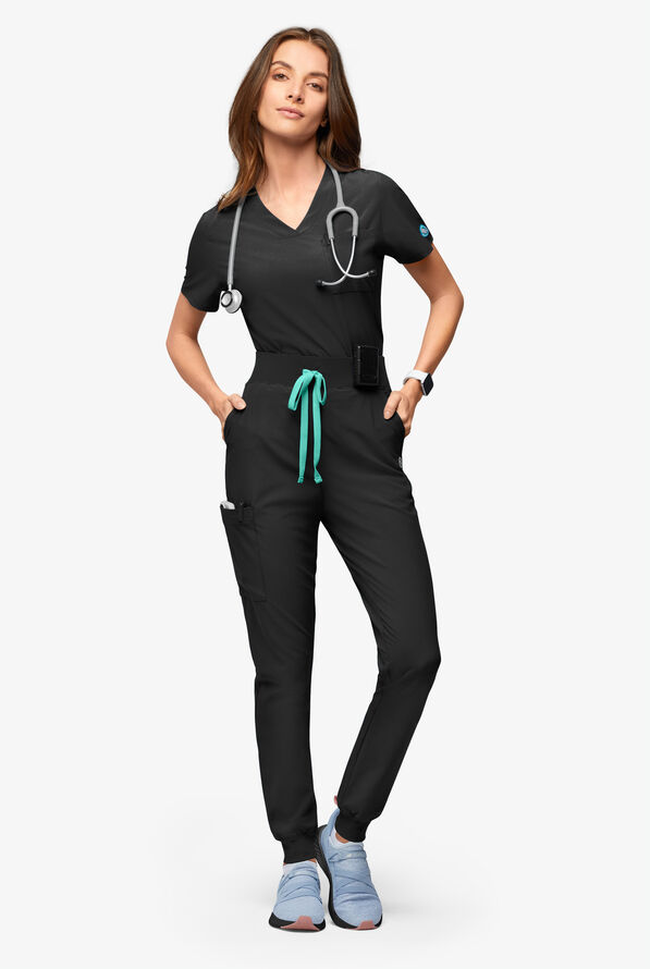 Easy Stretch EcoGrid Adela Women's 6-Pocket Jogger - Onyx Black - 6