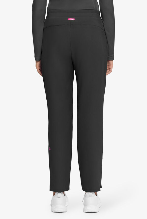 Med Couture Amp Women's 4-Pocket STRETCH Drawstring Scrub Pant - Black - 4