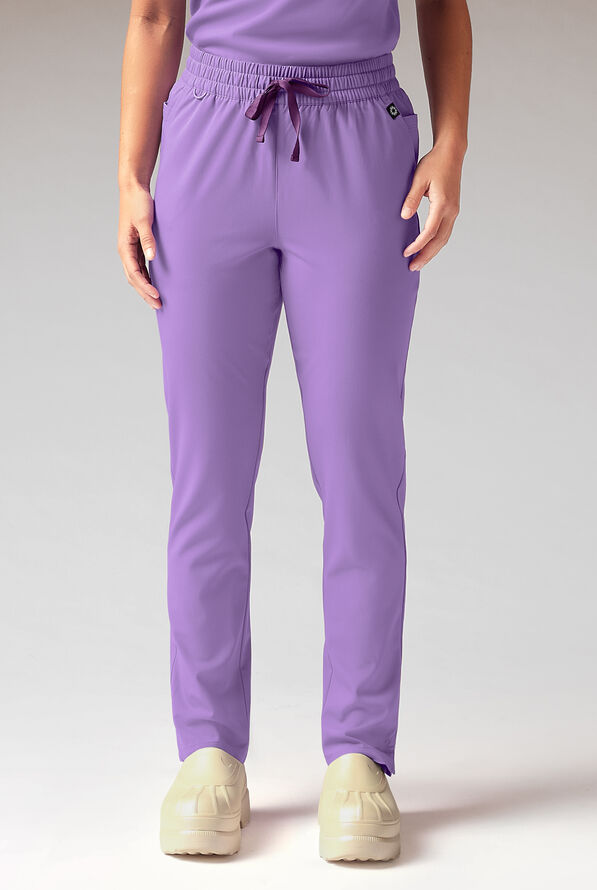 Hypothesis A-D All Duty Women’s 6-Pocket Slim Straight-Leg Scrub Pant - Ultraviolet Light - 1