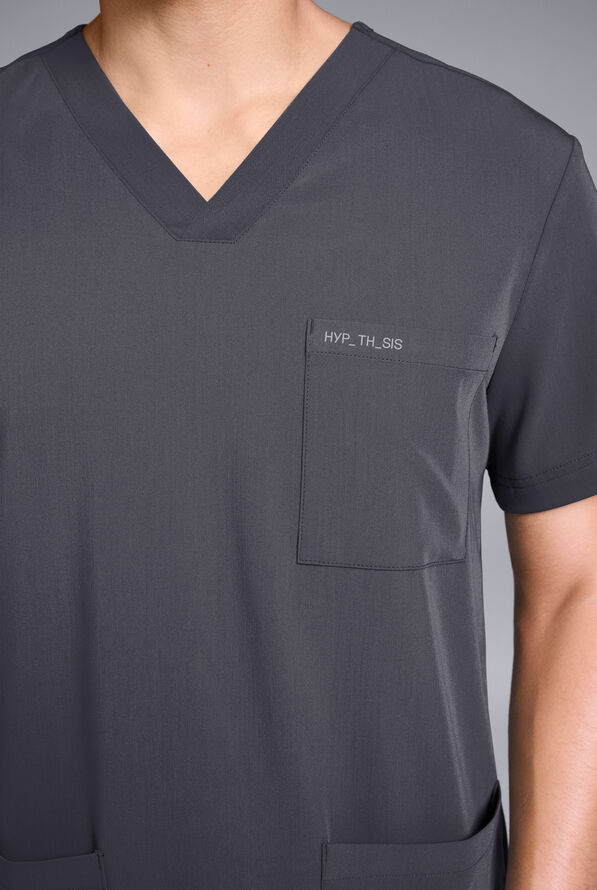 Hypothesis S-R Shift Ready Men's 4-Pocket V-Neck Scrub Top - Pewter - 5