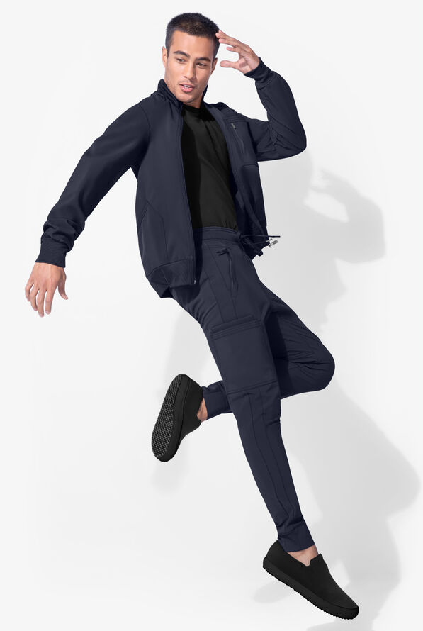 Infinity Men's 5-Pocket STRETCH Cargo Jogger Scrub Pants - Tall - Navy - 4