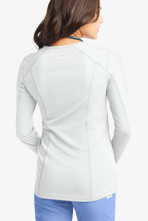 Camiseta médica ReSurge Jade con mangas largas para mujer - White - 3