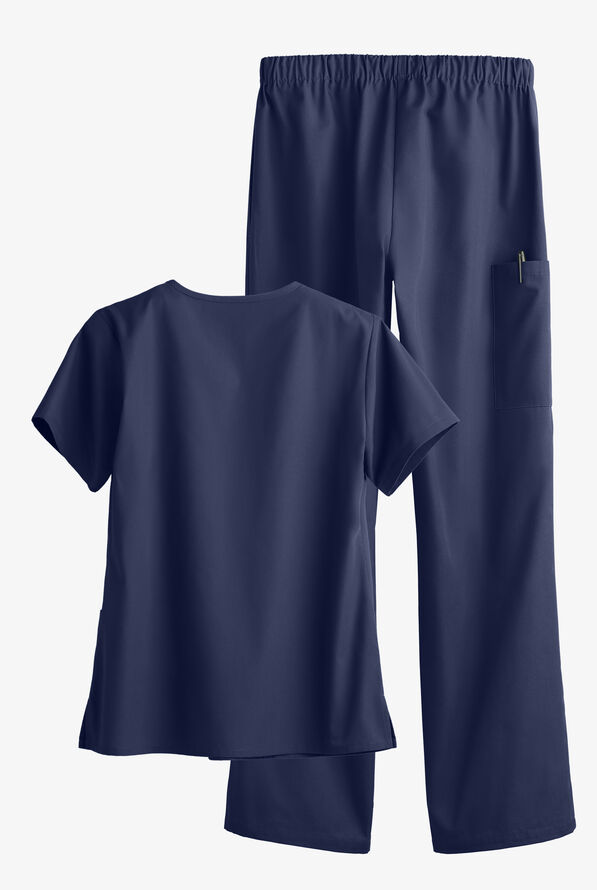 Strictly Scrubs Women's 5-Pocket Scrub Set - Navy - 2