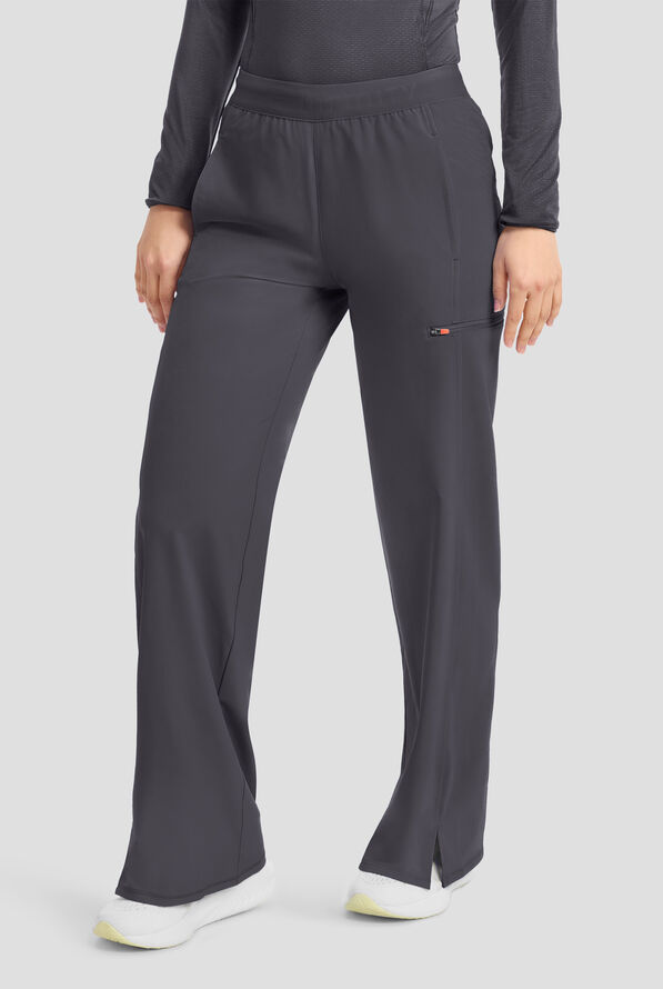 Pantal&oacute;n m&eacute;dico Infinity GNR8 STRETCH de tiro alto con piernas anchas y 6 bolsillos para mujer - Pewter - 4