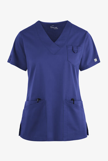 Blusa m&eacute;dica Butter-Soft STRETCH con cuello en V y 6 bolsillos para mujer