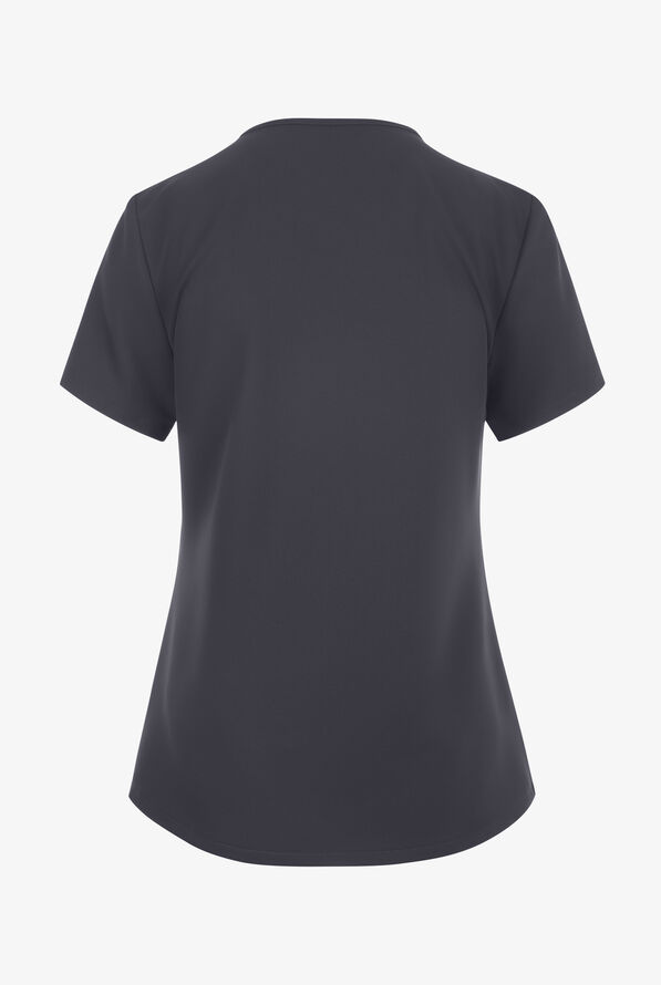 Cherokee Workwear Originals Ultra Women's 3-Pocket V-Neck Scrub Top - Pewter - 2