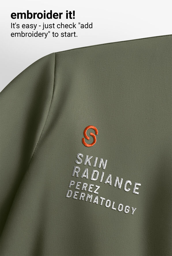 Carhartt Cross-Flex Force Women's 1-Pocket STRETCH Knit Trim Crew Neck Scrub Top - Olive - 3