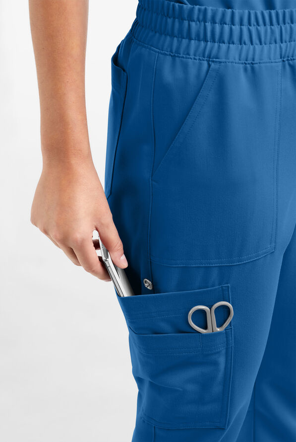 Movement by Butter-Soft Cephei Women's 11-Pocket Jogger Scrub Pants - Royal - 2
