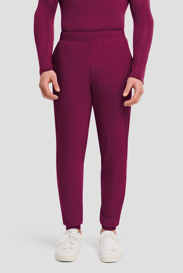 Pantalón médico Infinity PURSUIT STRETCH estilo jogger con cordón y 5 bolsillos para hombre - Wine - 1