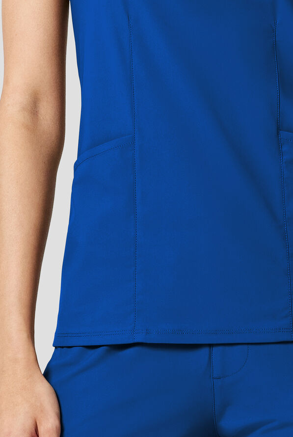 Blusa m&eacute;dica Infinity PURSUIT STRETCH con cuello en V y 2 bolsillos para mujer - Royal - 5