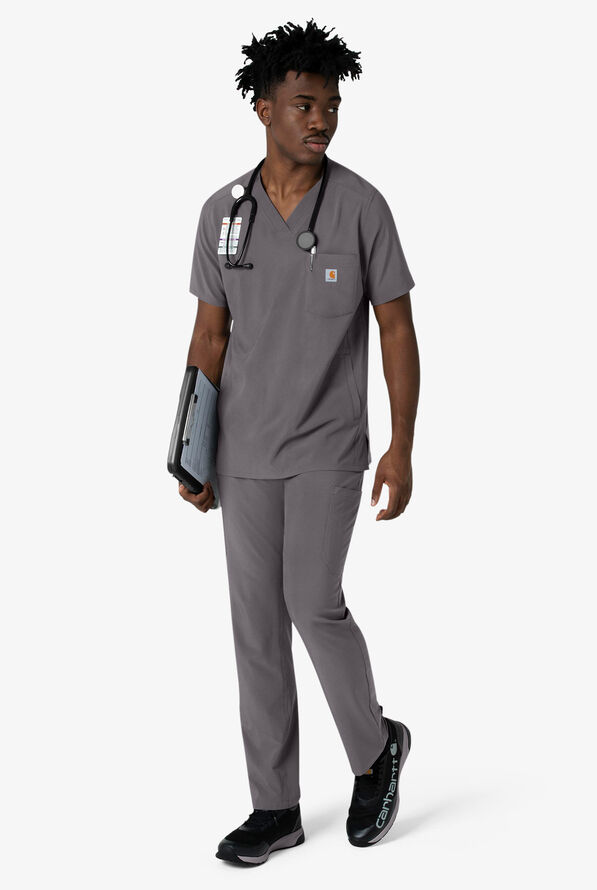 Pantal&oacute;n m&eacute;dico Carhartt Cross-Flex STRETCH estilo cargo con 8 bolsillos para hombre - Pewter - 5