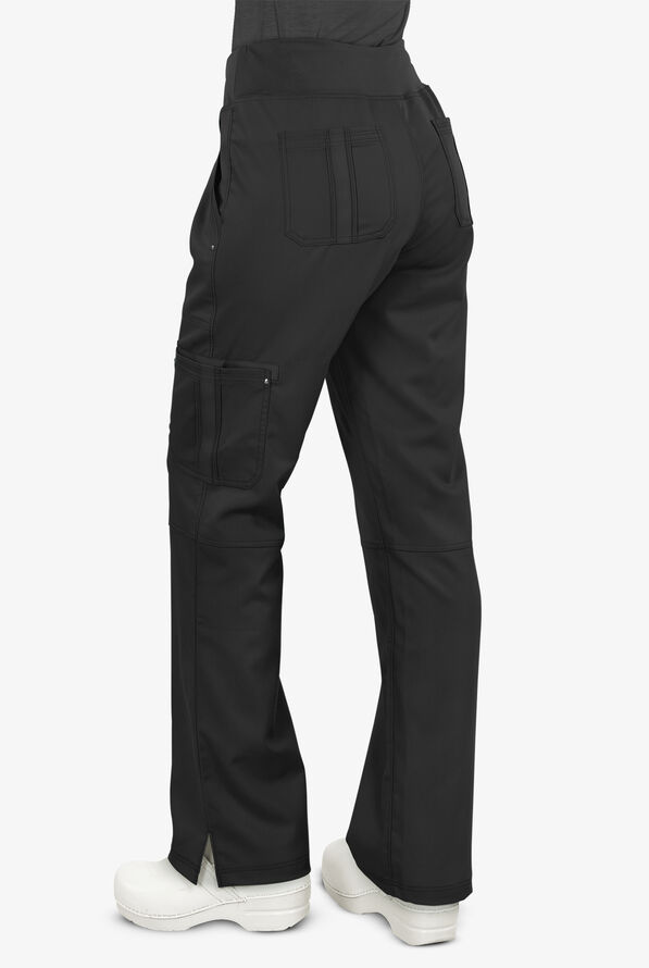 Healing Hands Purple Label Tori Women's 5-Pocket STRETCH Yoga Scrub Pants - Tall - Black - 2