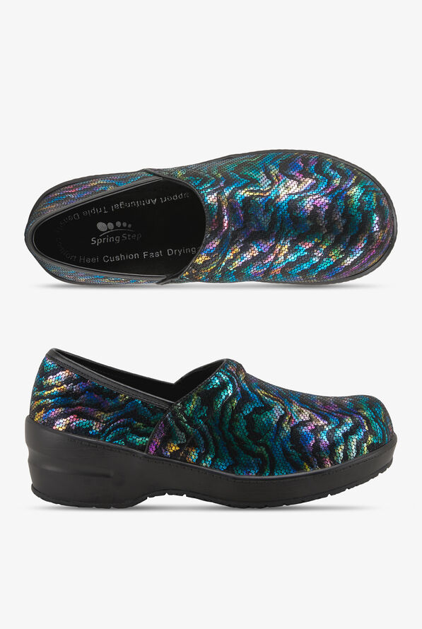 Spring Step Women's Selle Tigre Rainbow Nursing Clogs - null - 1