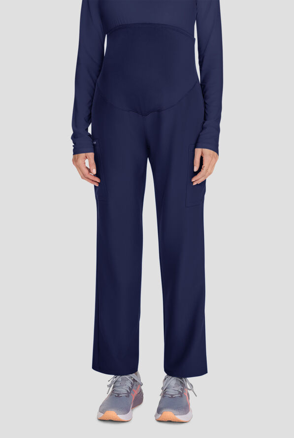Cherokee Workwear Originals Ultra Women's 3-Pocket STRETCH Maternity Scrub Pants - Navy - 1