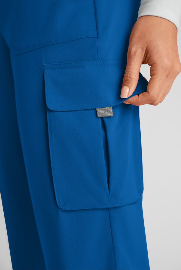 Grey's Anatomy by Barco Emerge Parker Women's 4-Pocket STRETCH Fit & Flare Scrub Pants - Royal - 4
