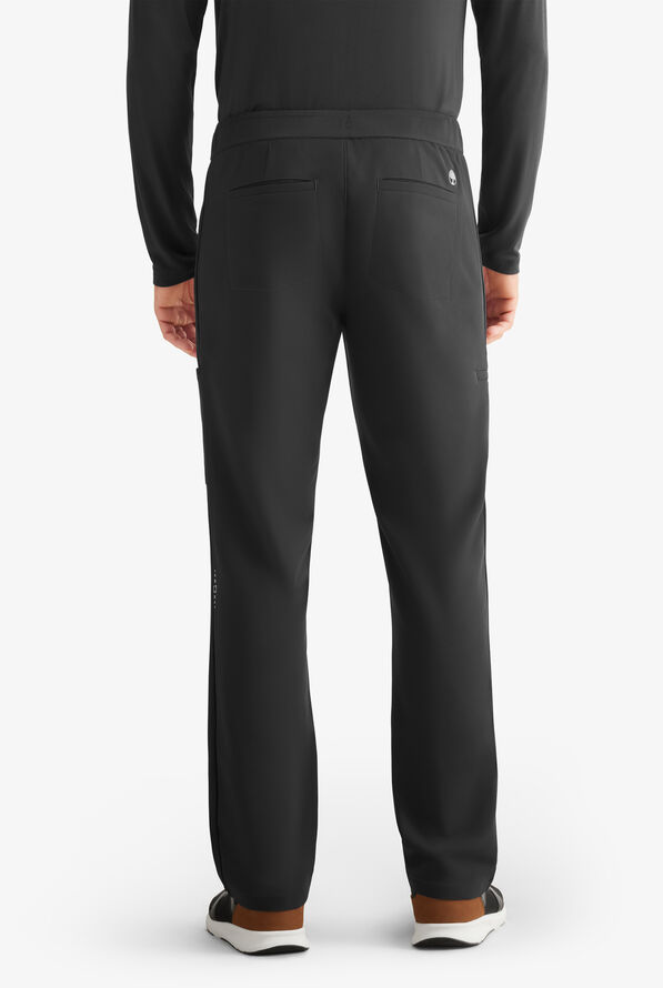 360 by Healing Hands Nash Men's 5-Pocket STRETCH Tapered Leg Drawstring Scrub Pants - Black - 2