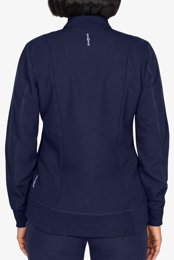 Healing Hands HH360 Carly Women's 4-Pocket STRETCH Scrub Jacket - Navy - 2