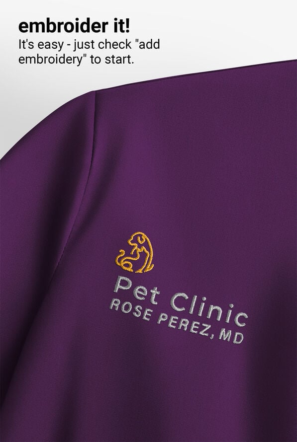 Blusa m&eacute;dica Cherokee Workwear Originals Ultra con cuello en V y 2 bolsillos para mujer - Eggplant - 4