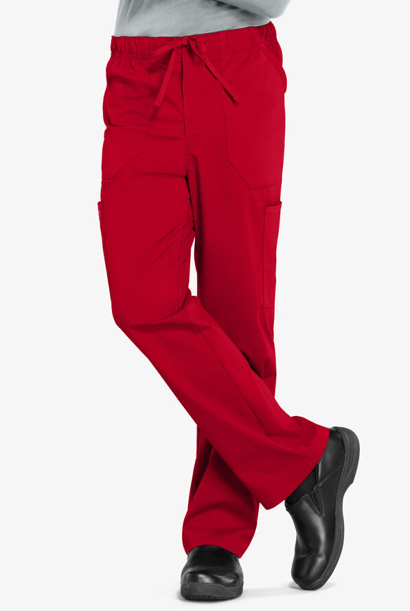 Pantalón médico Cherokee Workwear Professionals petite estilo cargo con 6 bolsillos para hombre - Red - 1