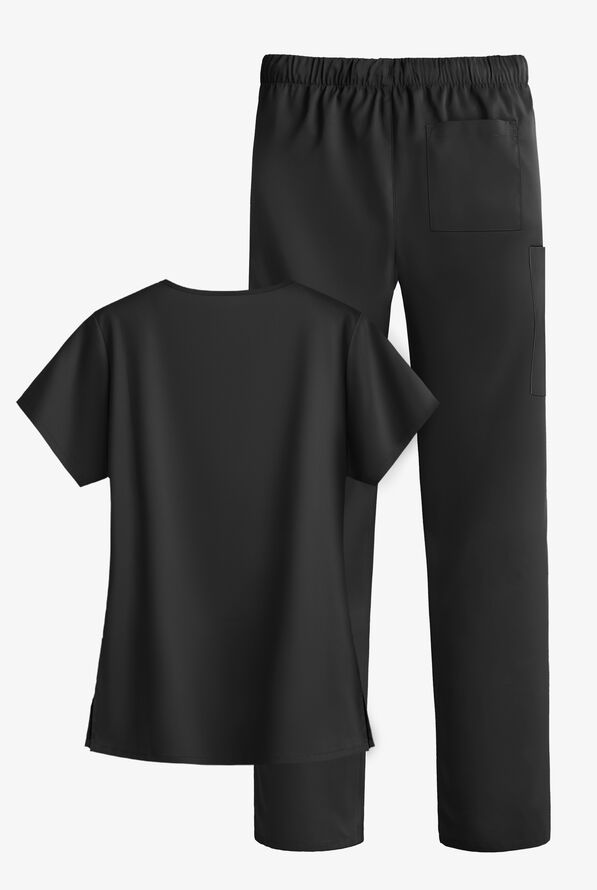 Conjunto de uniforme m&eacute;dico Strictly Scrubs Value STRETCH con 4 bolsillos para mujer - Black - 3