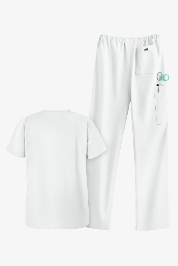 Strictly Scrubs Unisex Scrub Set - White - 2