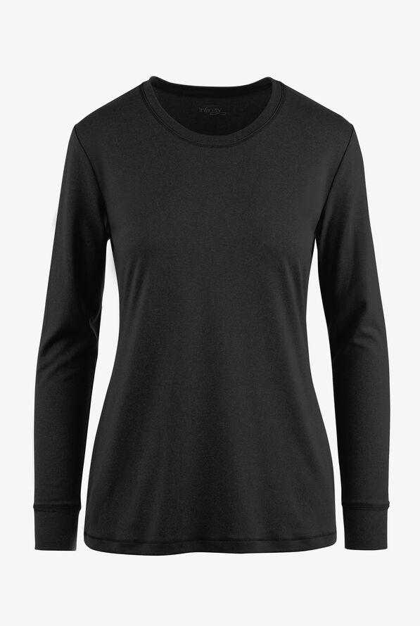 Camiseta médica manga larga de tejido Cherokee Infinity para mujer - Black - 1