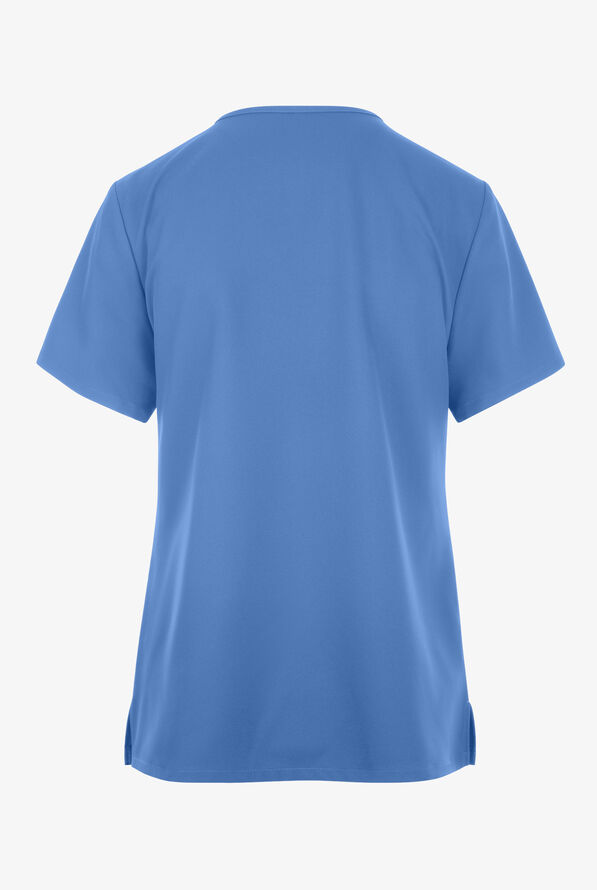 Cherokee Workwear Originals Ultra Women's 2-Pocket V-Neck Scrub Top - Ceil Blue - 2