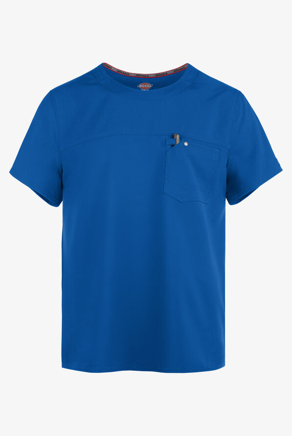 Dickies EDS NXT Men's 1-Pocket Tuck In Round Neck Scrub Top - Royal - 1