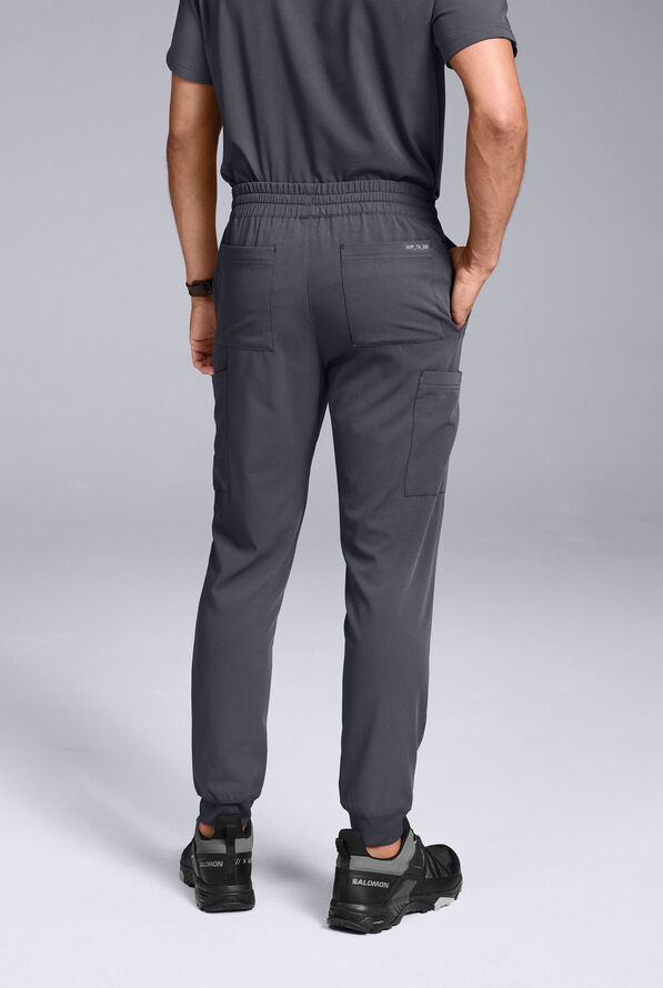 Pantalón médico Hypothesis S-R Shift Ready estilo jogger con 8 bolsillos para hombre - Pewter - 4