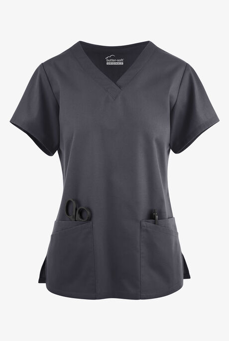 Butter-Soft Originals Women's 6-Pocket V-Neck Scrub Top