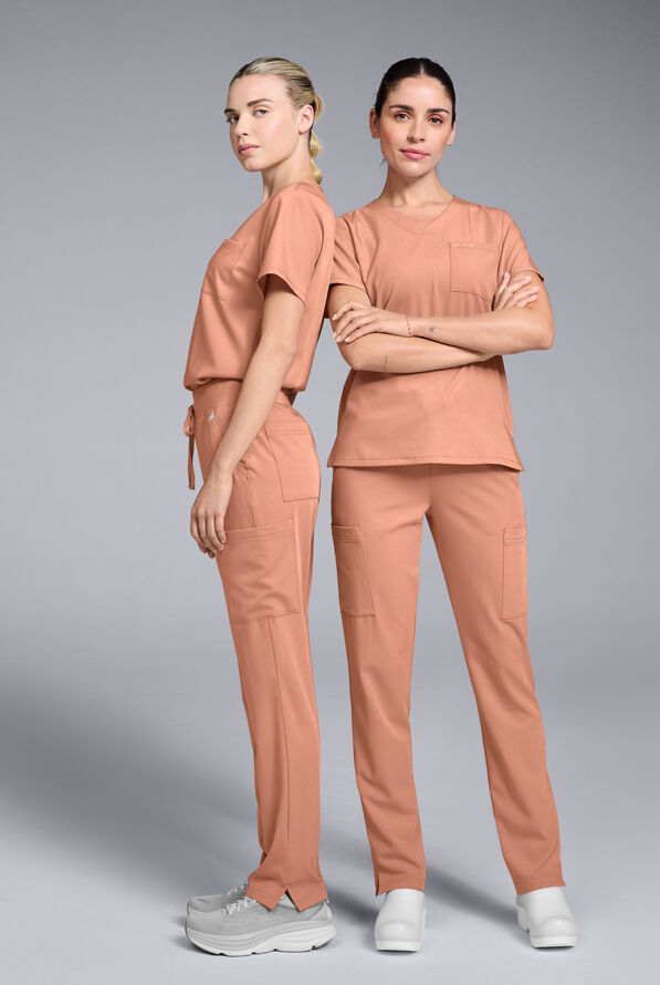 Hypothesis Women's Base 7-Pocket Straight Leg Cargo Scrub Pant - Tall - Earth - 3