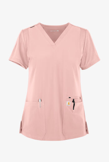 Blusa m&eacute;dica Carhartt Cross-Flex Force STRETCH con panel de tejido y 3 bolsillos para mujer