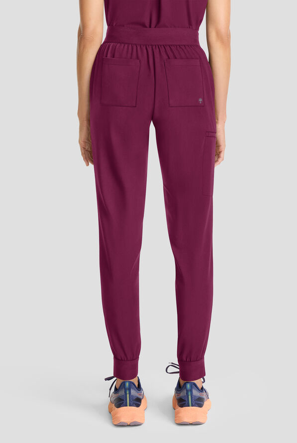 Pantal&oacute;n m&eacute;dico Healing Hands Quest STRETCH estilo jogger con cord&oacute;n y 5 bolsillos para mujer - Wine - 4