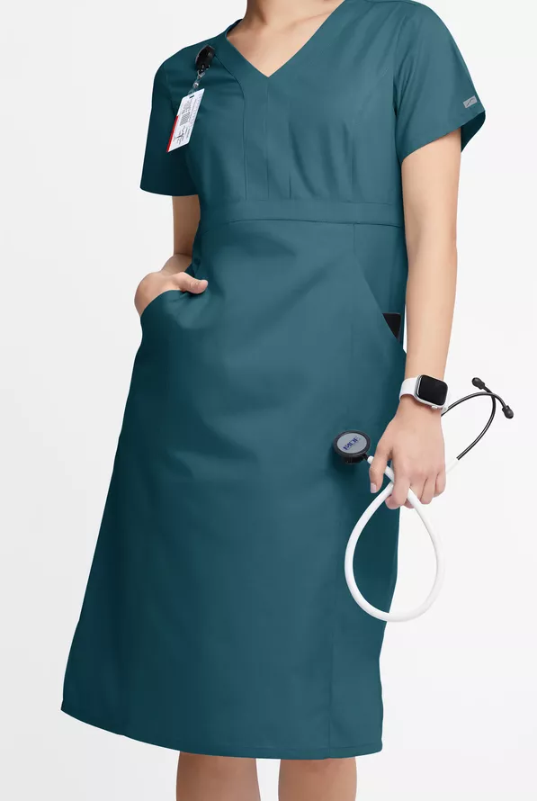 Butter-Soft Originals Women's 4-Pocket Empire Waist Scrub Dress, Nursing Dresses Butter-Soft Originals Women's 4-Pocket Empire Waist Scrub Dress, Nursing Dresses