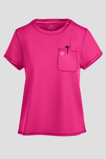 Med Couture Amp Knit Women's 2-Pocket STRETCH Crew Neck Scrub Top