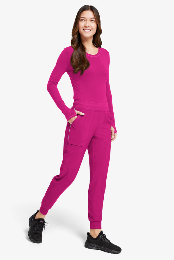 Infinity Women's 6-Pocket STRETCH Cargo Jogger Scrub Pants - Future Fuchsia - 4