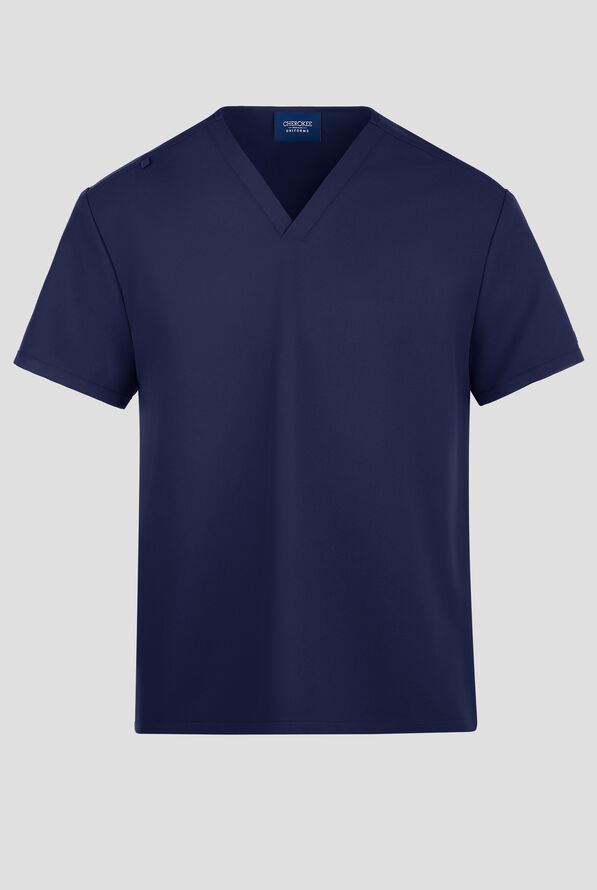 Cherokee Workwear Originals Ultra Unisex 1-Pocket V-Neck Scrub Top - Navy - 1