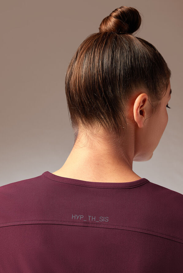 Hypothesis Meta-Base 2 Women&rsquo;s 2-Pocket V-Neck Scrub Top - Wine - 4