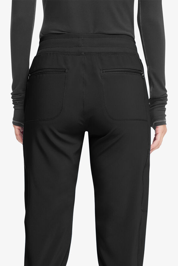 Infinity Women's 6-Pocket STRETCH Cargo Jogger Scrub Pants - Black - 3