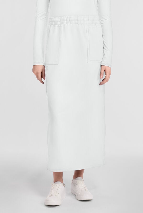 Falda m&eacute;dica Cherokee Workwear Originals Ultra al tobillo con 3 bolsillos para mujer - White - 1