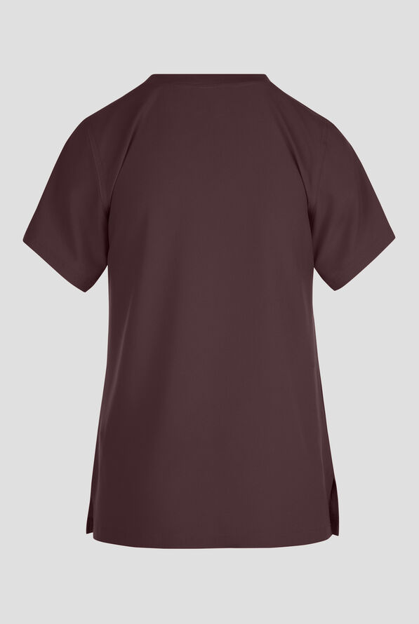 Carhartt Cross-Flex Force Women's 1-Pocket STRETCH Knit Trim Crew Neck Scrub Top - Dark Sepia - 2