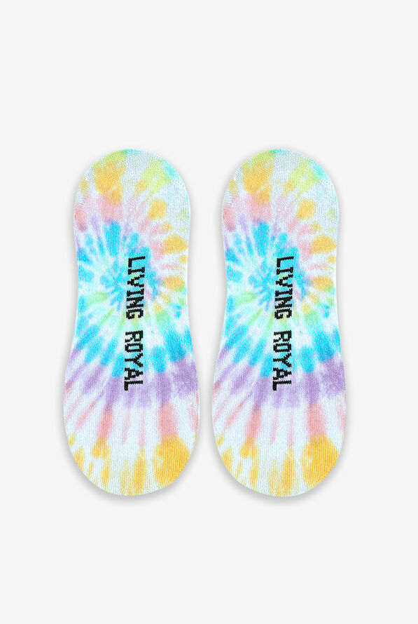 Living Royal Pastel Tie Dye Women's No Show Socks - null - 2