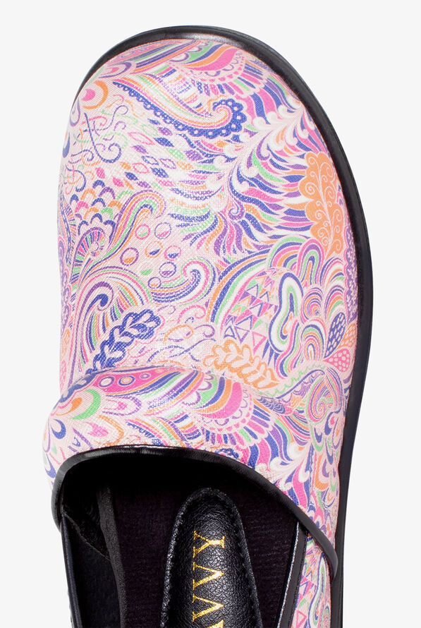 Savvy Women's Brandy Peach Mardi Gras Nursing Clogs - null - 2