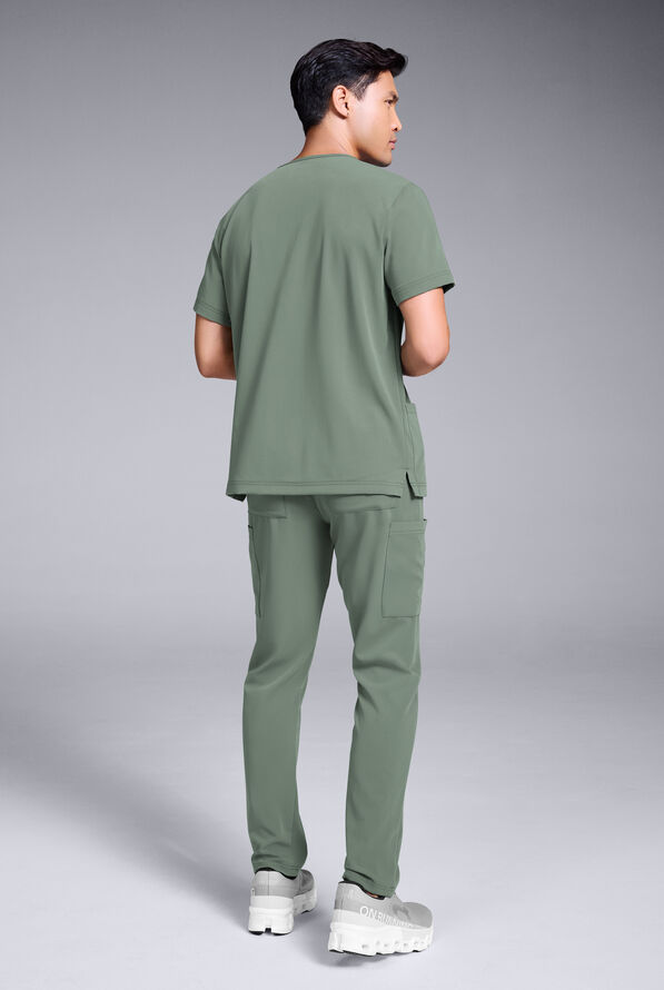 Hypothesis S-R Shift Ready Men's 4-Pocket V-Neck Scrub Top - Mineral - 3